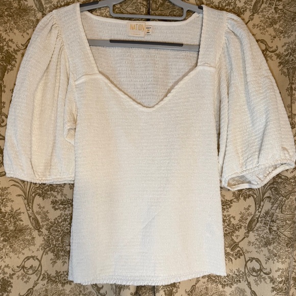 Nation Ltd Bianca Smocked 80s Tee - Picture 3 of 6